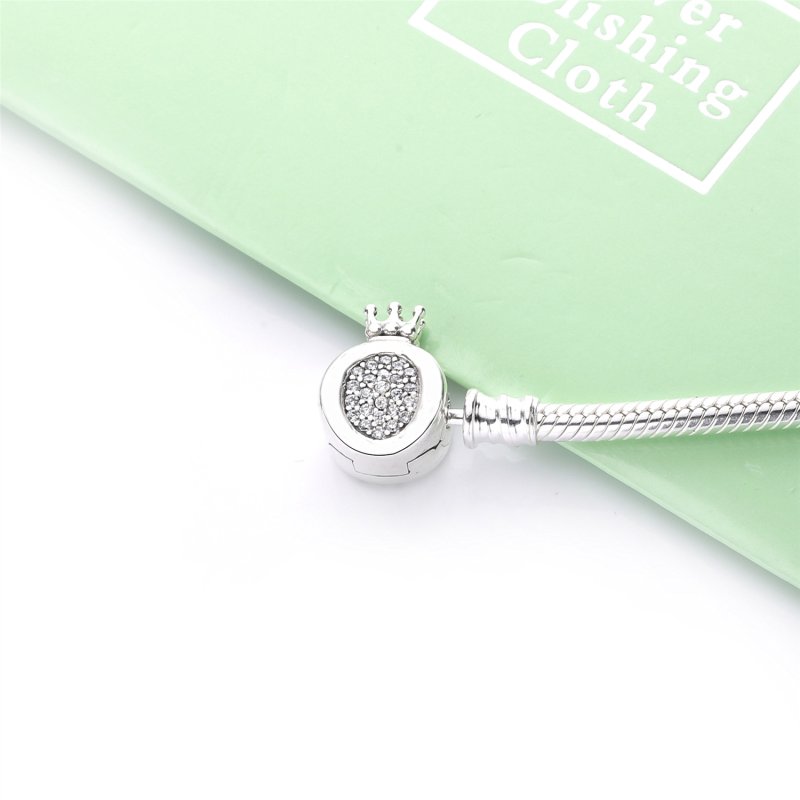 (obrázek pro) Hadovitý řetízkový náramek Pandora Moments s O s korunkou - 598286CZ - Zobrazit 4