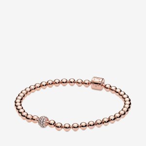 (obrázek pro) Náramek PANDORA Kuličky a pavé - 588342CZ