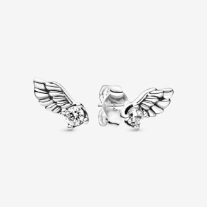 Pandora Peckové náušnice Třpytivá andělská křídla 298501C01 (obrázek pro) Pandora Peckové náušnice Třpytivá andělská křídla 298501C01