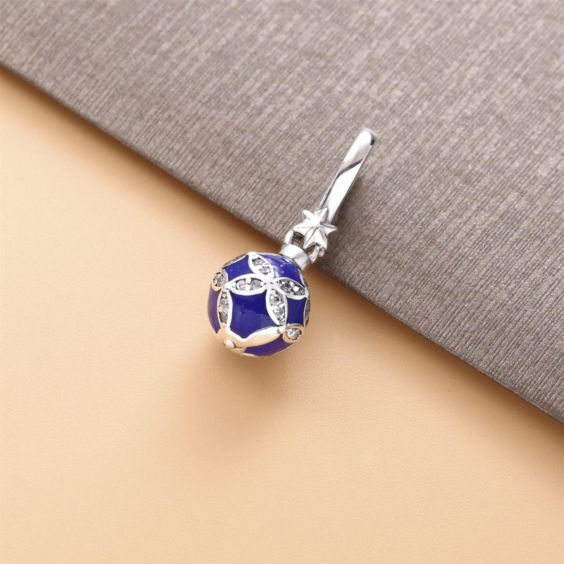 (obrázek pro) Pandora Visací přívěsek Modrý vánoční ornament 798512C01 - Zobrazit 4