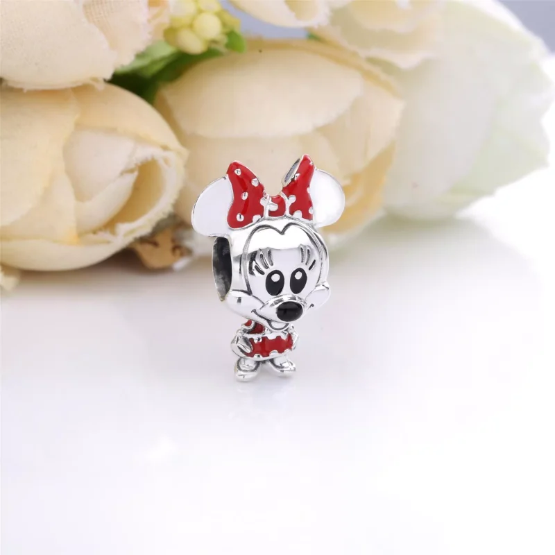 (obrázek pro) PANDORA Přívěsek Disney myška Minnie s puntíkovanými šaty a mašlí 798880C02 - Zobrazit 2