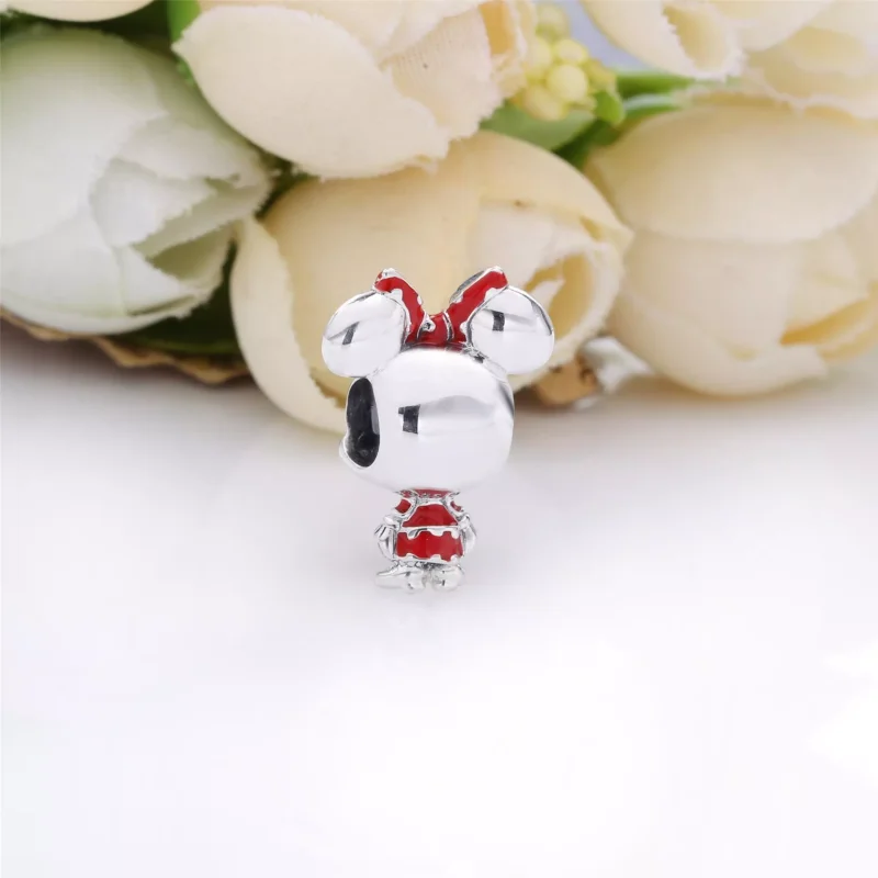 (obrázek pro) PANDORA Přívěsek Disney myška Minnie s puntíkovanými šaty a mašlí 798880C02 - Zobrazit 4