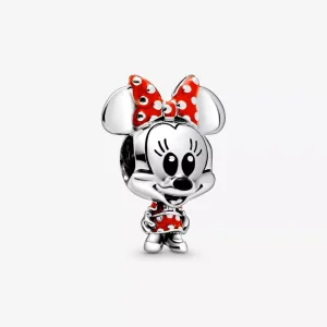 (obrázek pro) PANDORA Přívěsek Disney myška Minnie s puntíkovanými šaty a mašlí 798880C02