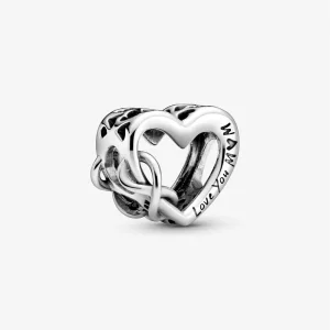 (obrázek pro) PANDORA Přívěsek Srdce s nekonečnem Love You Mum 798825C00