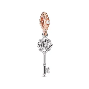 (obrázek pro) PANDORA Rose Gold Visací přívěsek Disney Parky Klíč 788226CZ
