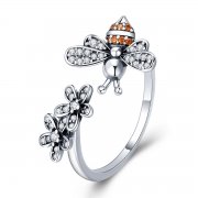 Stříbrné prsten Včelí Příběh SCR422, Kubická zirkonie, jako Pandora