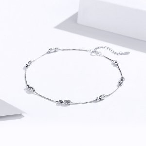 Stříbrné Anklet Malé Kulaté Korálky SCT010 jako Pandora