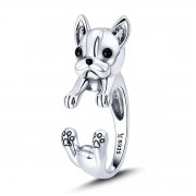 Stříbrné prsten Francouzský Buldoček SCR411 Pandora styl