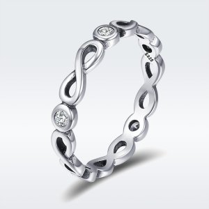 Stříbrné prsten Nekonečné Požehnání SCR181, Kubická zirkonie, jako Pandora