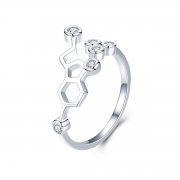 Stříbrné prsten Voštinový SCR433, Kubická zirkonie, jako Pandora