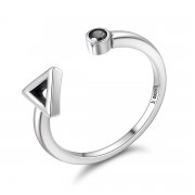 Stříbrné prsten Geometrický Pohyb SCR144, Kubická zirkonie, jako Pandora