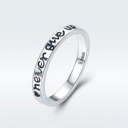 Stříbrné prsten Nikdy Se Nevzdávej SCR204 Pandora styl