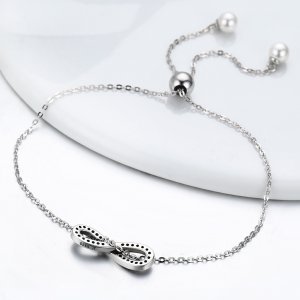 Stříbrné Řetízkový náramek Nekonečná Elegance SCB056, Kubická zirkonie, Pandora styl