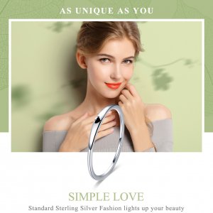Stříbrné prsten Jednoduchá Láska SCR468 Pandora styl