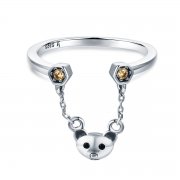 Stříbrné prsten Bear Story SCR307, Kubická zirkonie, jako Pandora