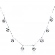 Stříbrné Řetízkový náhrdelník Krása Jednoduchosti SCN299, Kubická zirkonie, jako Pandora