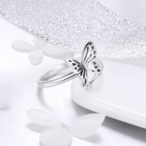 Stříbrné prsten Motýlí Sen SCR448, Kubická zirkonie, jako Pandora