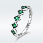 Stříbrné prsten Green Rhyme SCR097, Kubická zirkonie, jako Pandora