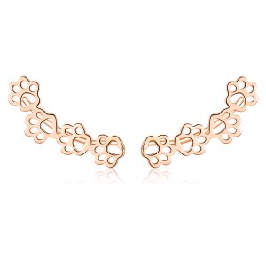 Rose Gold Peckové Náušnice Tlapa Tisk SCE430-C Pandora styl