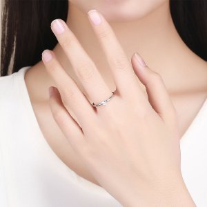Stříbrné prsten Šťastný SCR498, Kubická zirkonie, jako Pandora