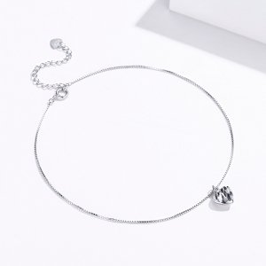 Stříbrné Anklet Ve Tvaru Srdce SCT013 jako Pandora