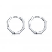 Stříbrné Kruhové Náušnice Jednoduché Náušnice SCE622 jako Pandora