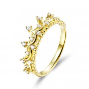 14k Pozlacené prsten Queen'S Laurel SCR493, Kubická zirkonie, jako Pandora