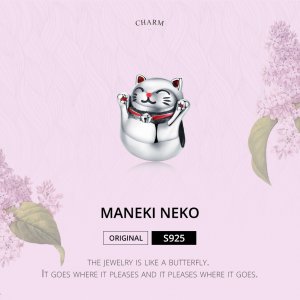 Stříbrné Přívěsek Maneki Neko SCC1178 jako Pandora