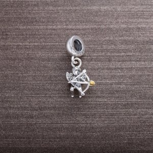 Přívěsek Amor, sterlingové stříbro, 14kt zlato - 791251 - Přívěsky | PANDORA