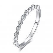 Stříbrné prsten Minimalismus SCR084, Kubická zirkonie, jako Pandora