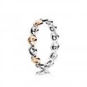 Prsten, sterlingové stříbro, 14kt zlato - 190961 - Prsteny | PANDORA