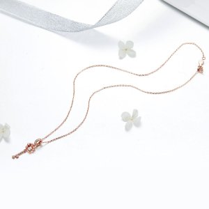 Rose Gold Přívěsky na Náhrdelníky Luchy Shinning Klíč SCC1122, Kubická zirkonie, jako Pandora
