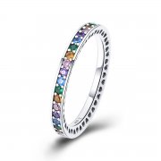 Stříbrné prsten Duha SCR392, Kubická zirkonie, jako Pandora
