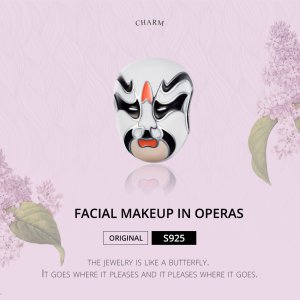 Stříbrné Přívěsek Líčení Obličeje V Operách Beijing SCC1192 jako Pandora