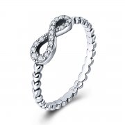 Stříbrné prsten Věčné Srdce SCR414, Kubická zirkonie, jako Pandora