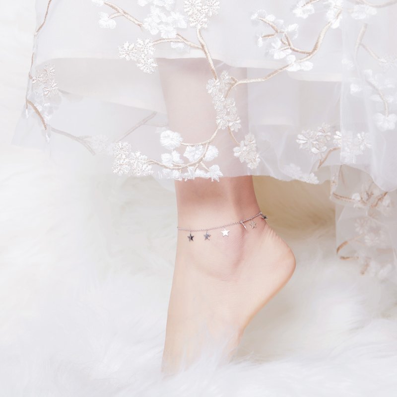 (obrázek pro) Stříbrné Anklet Hvězdy SCT008 jako Pandora - Zobrazit 3