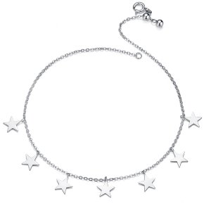 Stříbrné Anklet Hvězdy SCT008 jako Pandora (obrázek pro) Stříbrné Anklet Hvězdy SCT008 jako Pandora