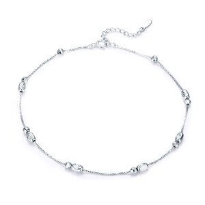 Stříbrné Anklet Malé Kulaté Korálky SCT010 jako Pandora (obrázek pro) Stříbrné Anklet Malé Kulaté Korálky SCT010 jako Pandora