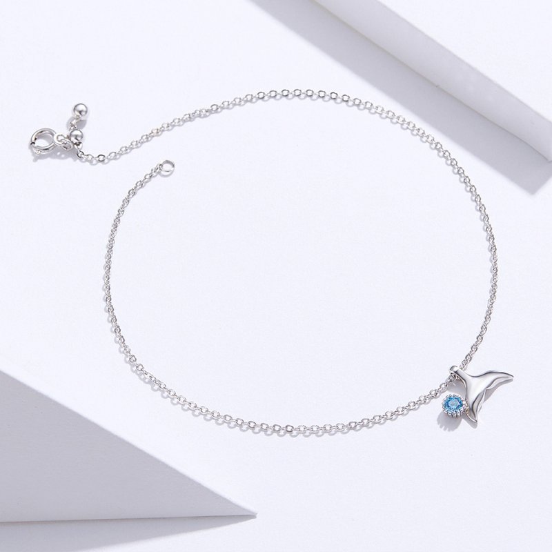 (obrázek pro) Stříbrné Anklet Mořská Panna Ocas SCT004, Kubická zirkonie, Pandora styl - Zobrazit 2