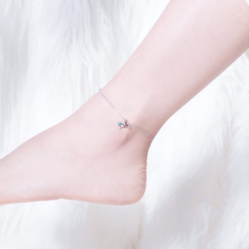 (obrázek pro) Stříbrné Anklet Mořská Panna Ocas SCT004, Kubická zirkonie, Pandora styl - Zobrazit 3