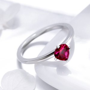 Stříbrné prsten Tlukot Srdce SCR389, Kubická zirkonie, jako Pandora