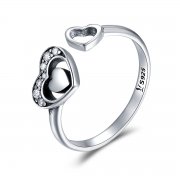 Stříbrné prsten Srdce A Duše SCR168, Kubická zirkonie, jako Pandora