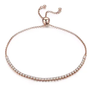 (obrázek pro) 14k Pozlacené Řetízkový náramek Elegantní Doprovod SCB046, Kubická zirkonie, Pandora styl