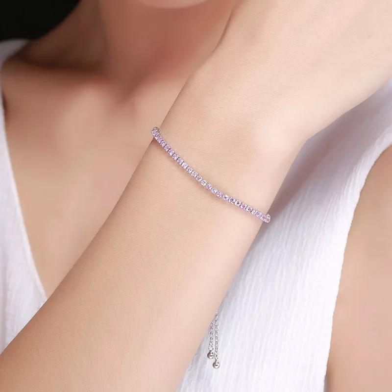 (obrázek pro) Stříbrné Řetízkový náramek Elegantní Doprovod SCB045, Kubická zirkonie, Pandora - Zobrazit 2