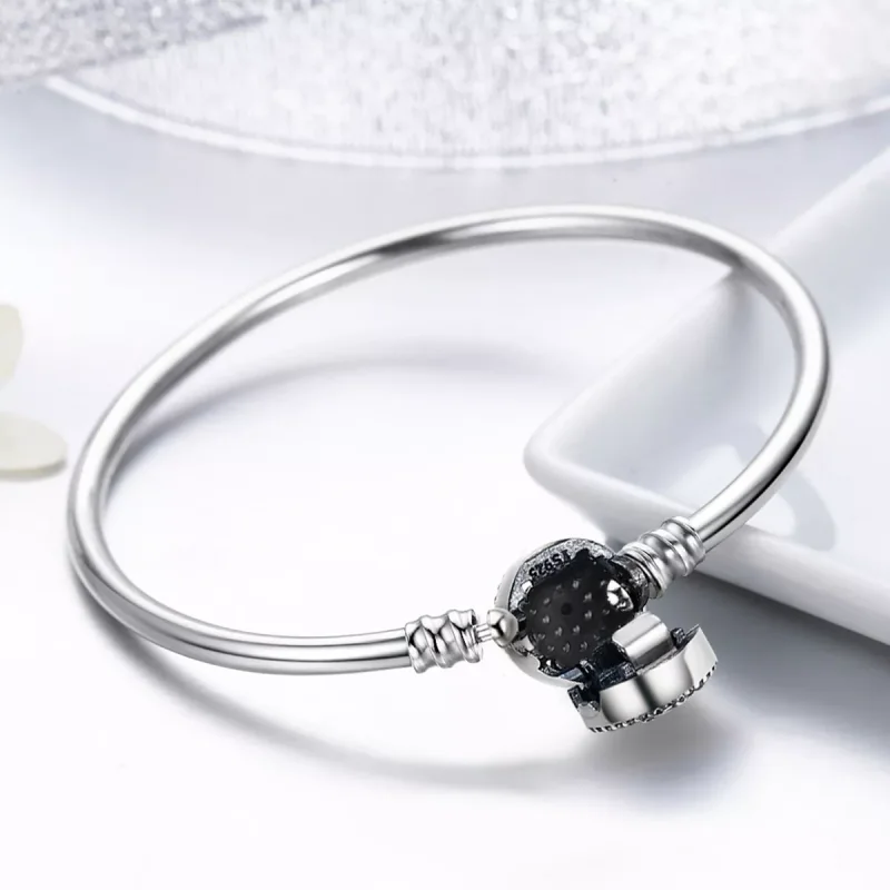 (obrázek pro) Stříbrné Pevný náramek Guardian Eye SCB012, Kubická zirkonie, Pandora styl - Zobrazit 5
