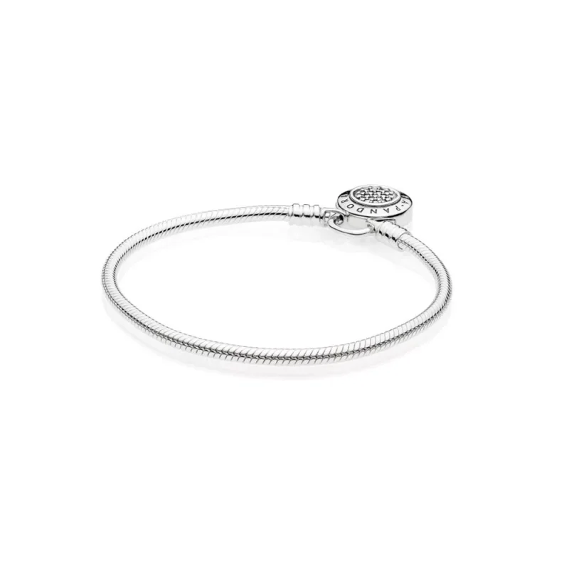 (obrázek pro) Moments hladký stříbrný náramek, Zámek s podpisem PANDORA - 597092CZ PANDORA - Zobrazit 3
