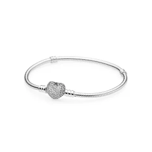 (obrázek pro) Moments náramek, Pavé srdce - 590727CZ PANDORA