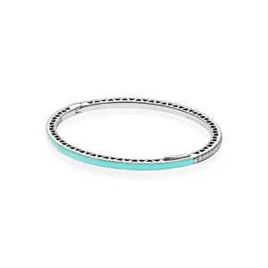 Náramek Mátově zelená zářivá srdce PANDORA - 590537EN105 PANDORA (obrázek pro) Náramek Mátově zelená zářivá srdce PANDORA - 590537EN105 PANDORA