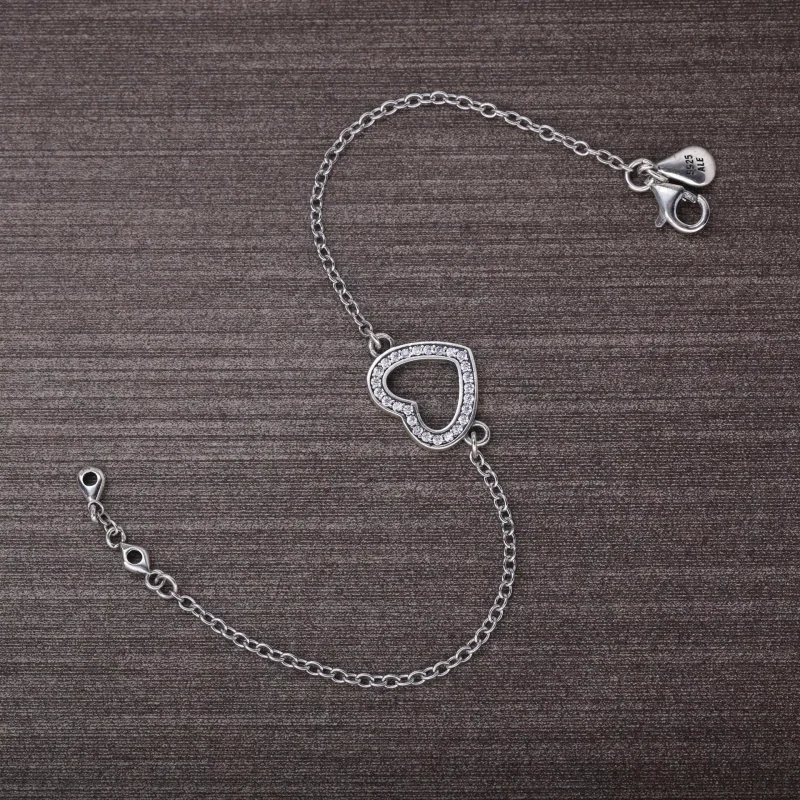(obrázek pro) Náramek - symbol lásky , sterlingové stříbro, kubická zirkonie, 16cm - 590508CZ - Zobrazit 2