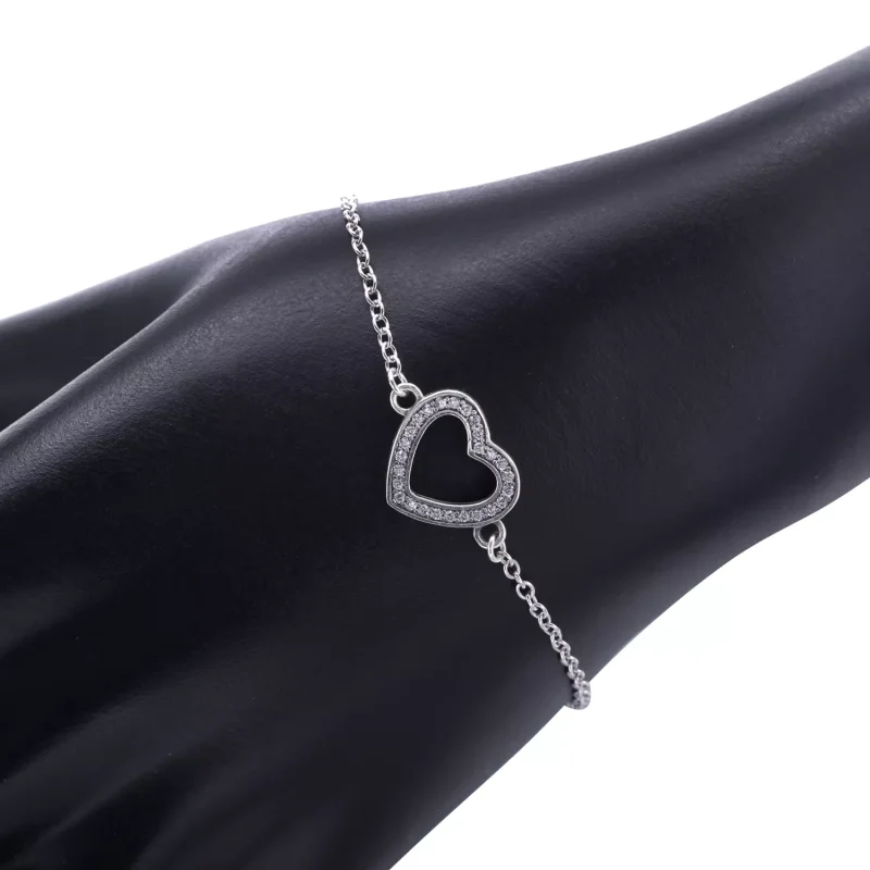 (obrázek pro) Náramek - symbol lásky , sterlingové stříbro, kubická zirkonie, 16cm - 590508CZ - Zobrazit 3